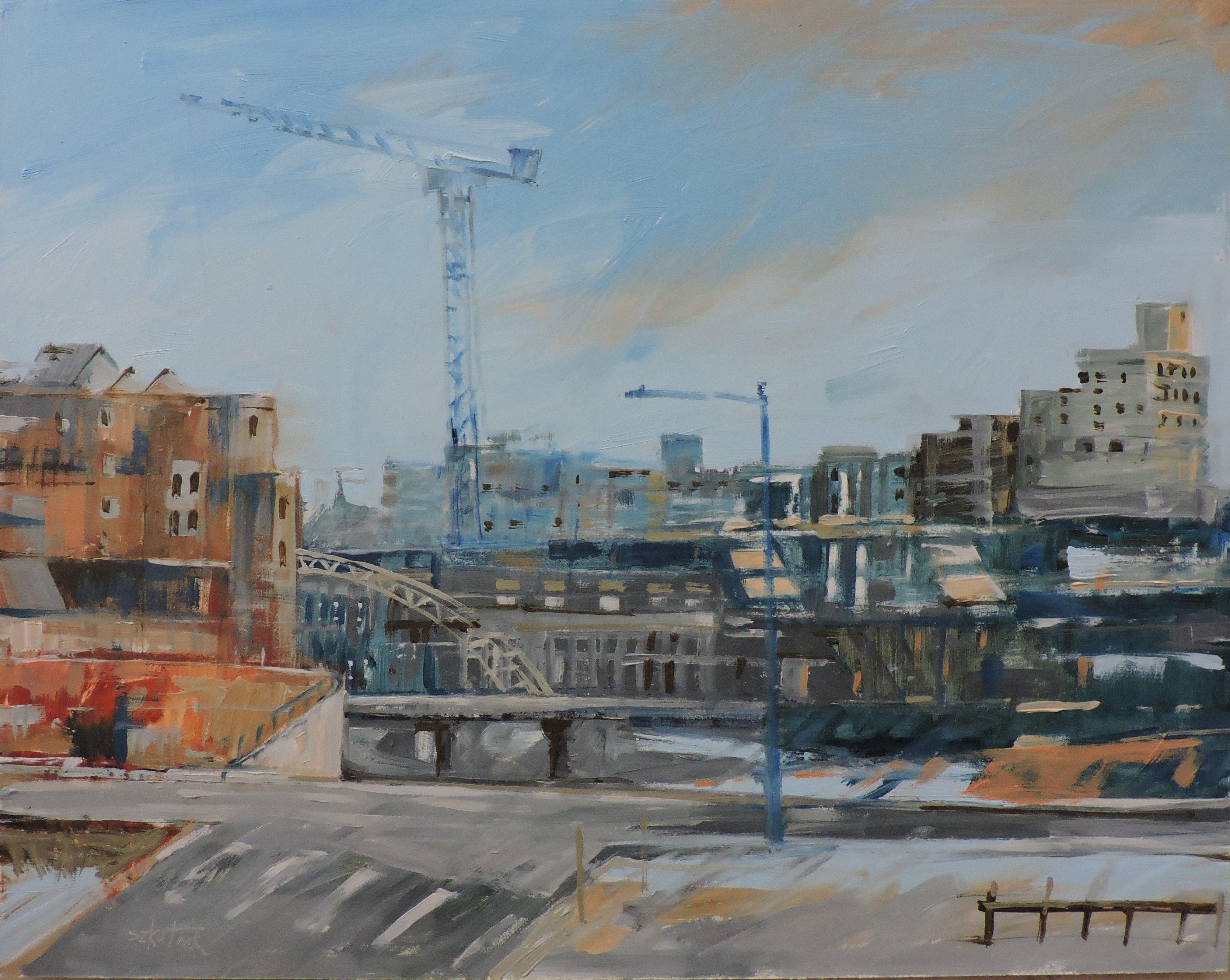 original plein air cityscape oil on panel :: Painting :: Impressionist :: This piece comes with an official certificate of authenticity signed by the artist :: Ready to Hang: Yes :: Signed: Yes :: Signature Location: front :: Other :: Landscape ::