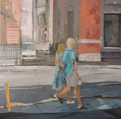 City Walk, Painting, Oil on Other