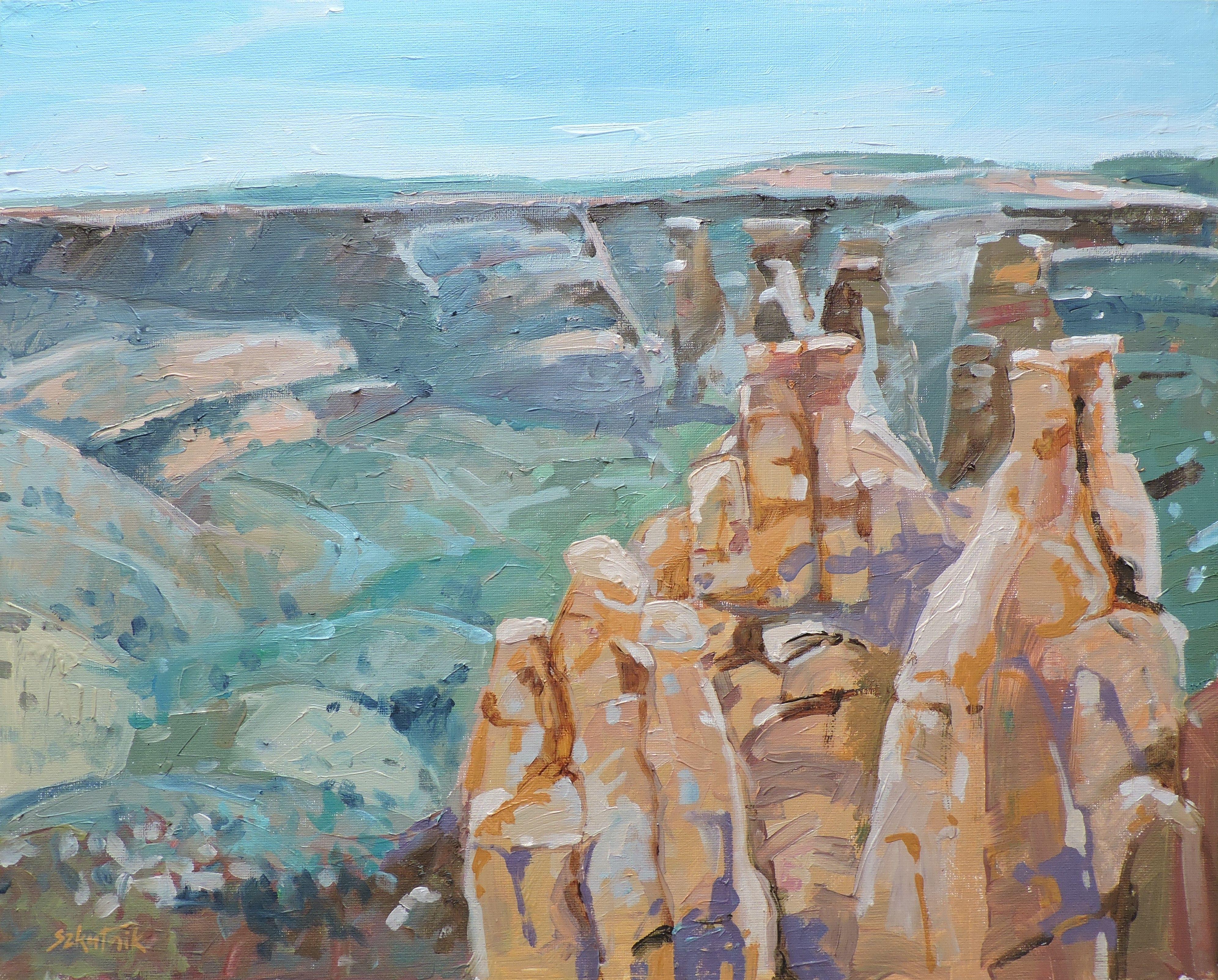 CNM Morning, Pittura, Olio su tela - Painting di Richard Szkutnik