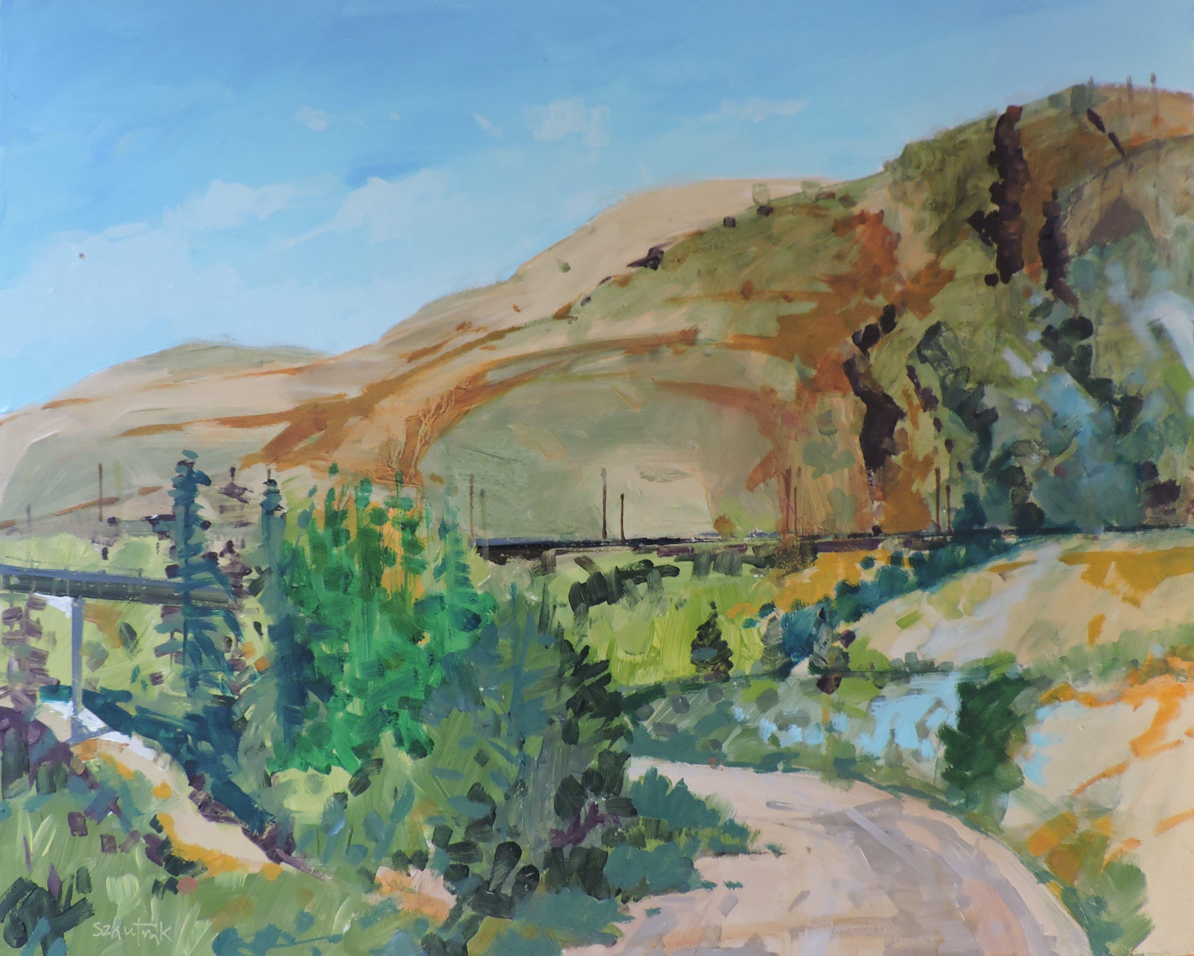 Colorado Herbst, Gemälde, Öl auf Anderem – Painting von Richard Szkutnik