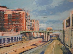 Connecting Bridge, Painting, Oil on Wood Panel