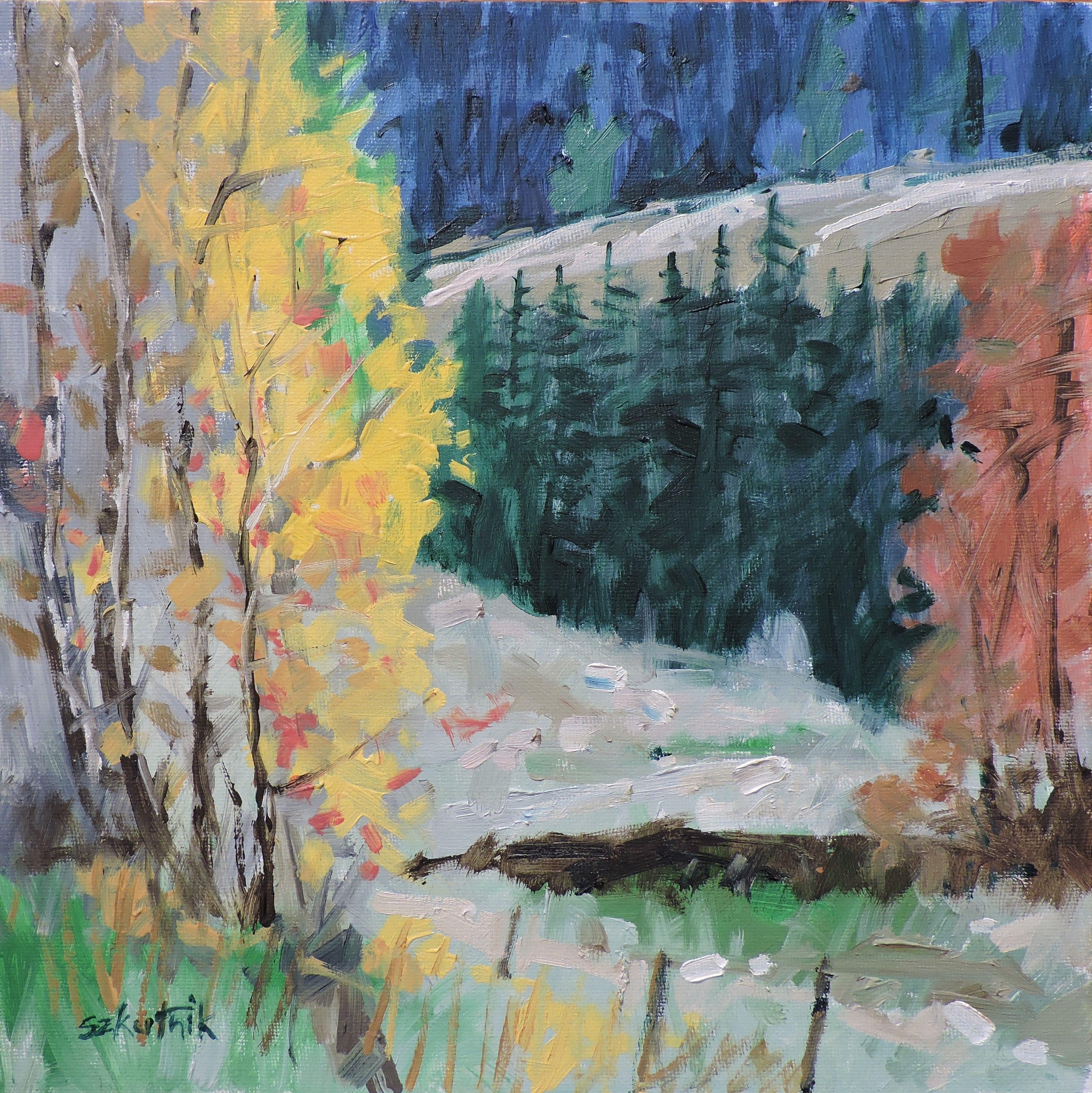 Richard Szkutnik Landscape Painting - Cumbres Pass Autumn, Painting, Oil on Other