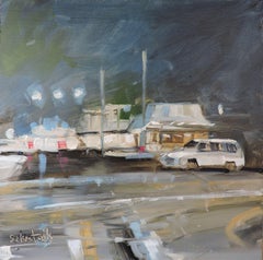 Denver Nocturne, Painting, Oil on MDF Panel