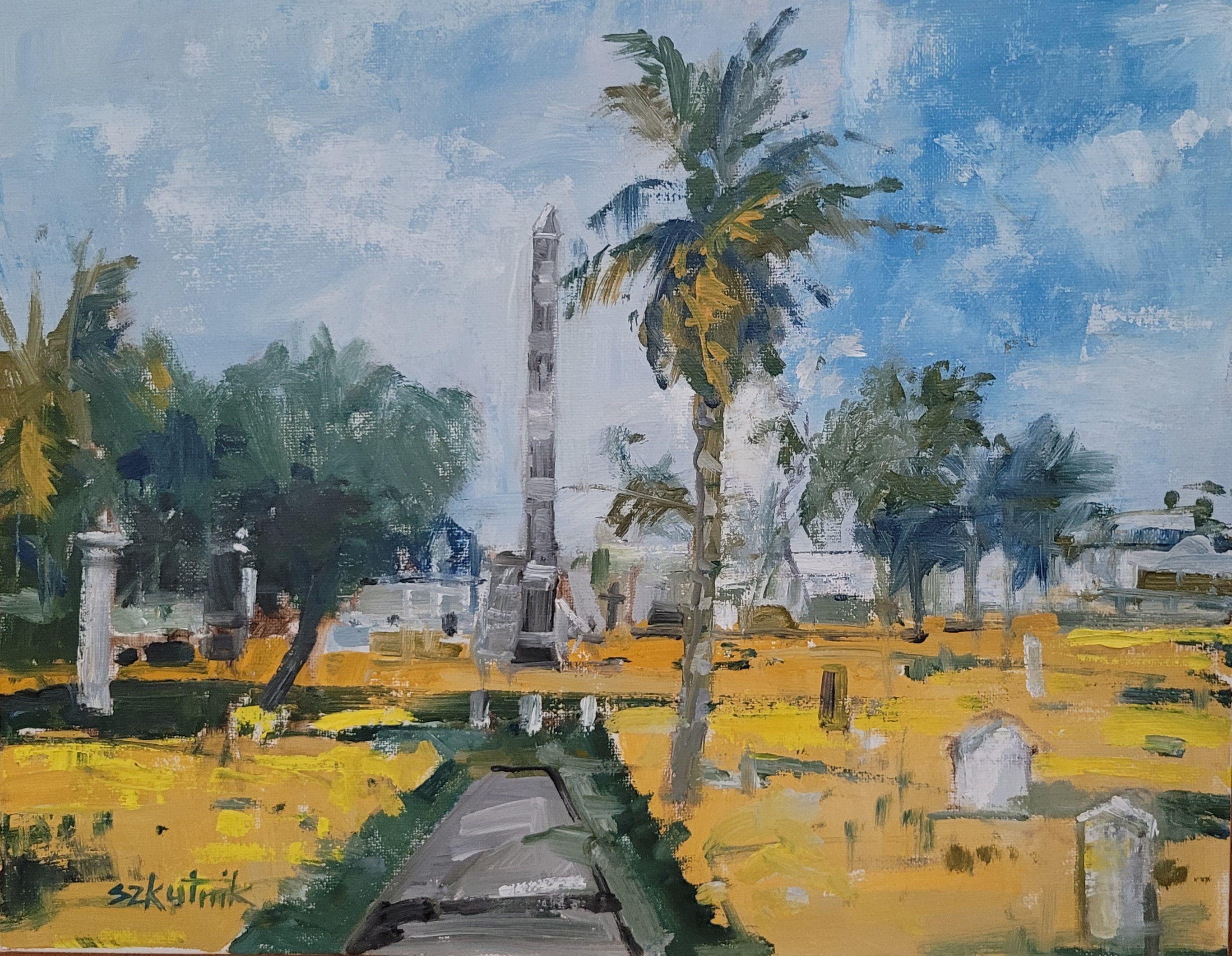 original en plein air oil on canvas panel paint in Galveston TX :: Painting :: Impressionist :: This piece comes with an official certificate of authenticity signed by the artist :: Ready to Hang: No :: Signed: Yes :: Signature Location: front ::