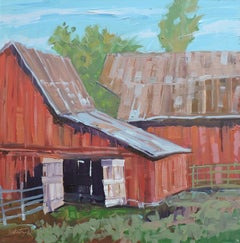 Farm Barn, Painting, Oil on Other