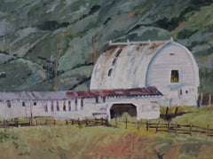 Farm by the Hills, Painting, Oil on Other