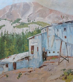 Used Gold Mill, Painting, Oil on Wood Panel