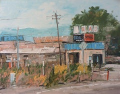 High Road Market, Painting, Oil on Wood Panel