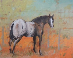Horse Sketch #2, Painting, Oil on Wood Panel