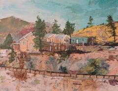 House by Lake Park Rd, Painting, Oil on Wood Panel