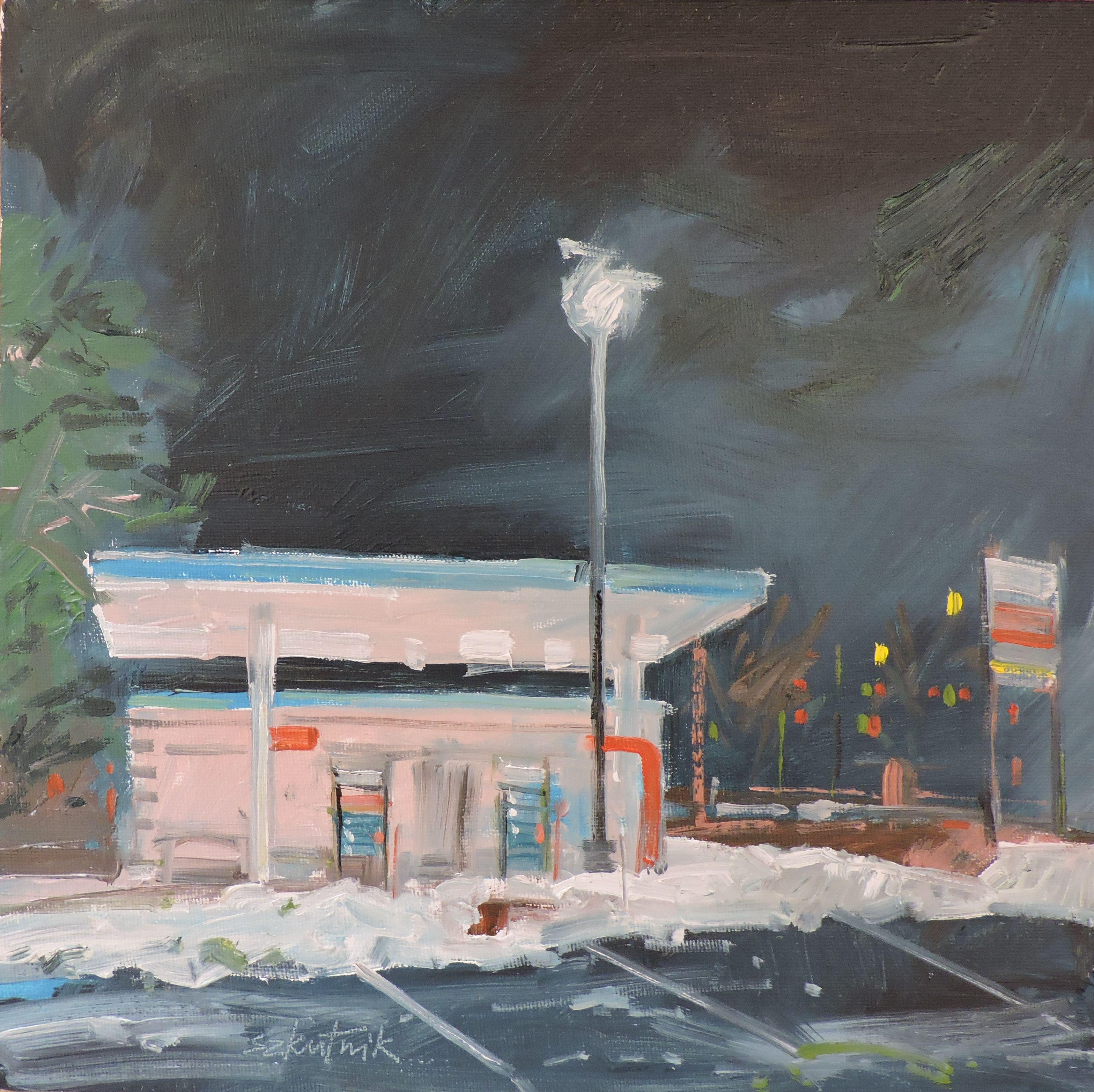 Littleton #5, Pittura, Olio su tela - Painting di Richard Szkutnik