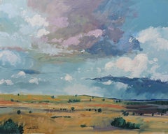 La pluie qui tarde à venir, peinture, huile sur panneau de bois
