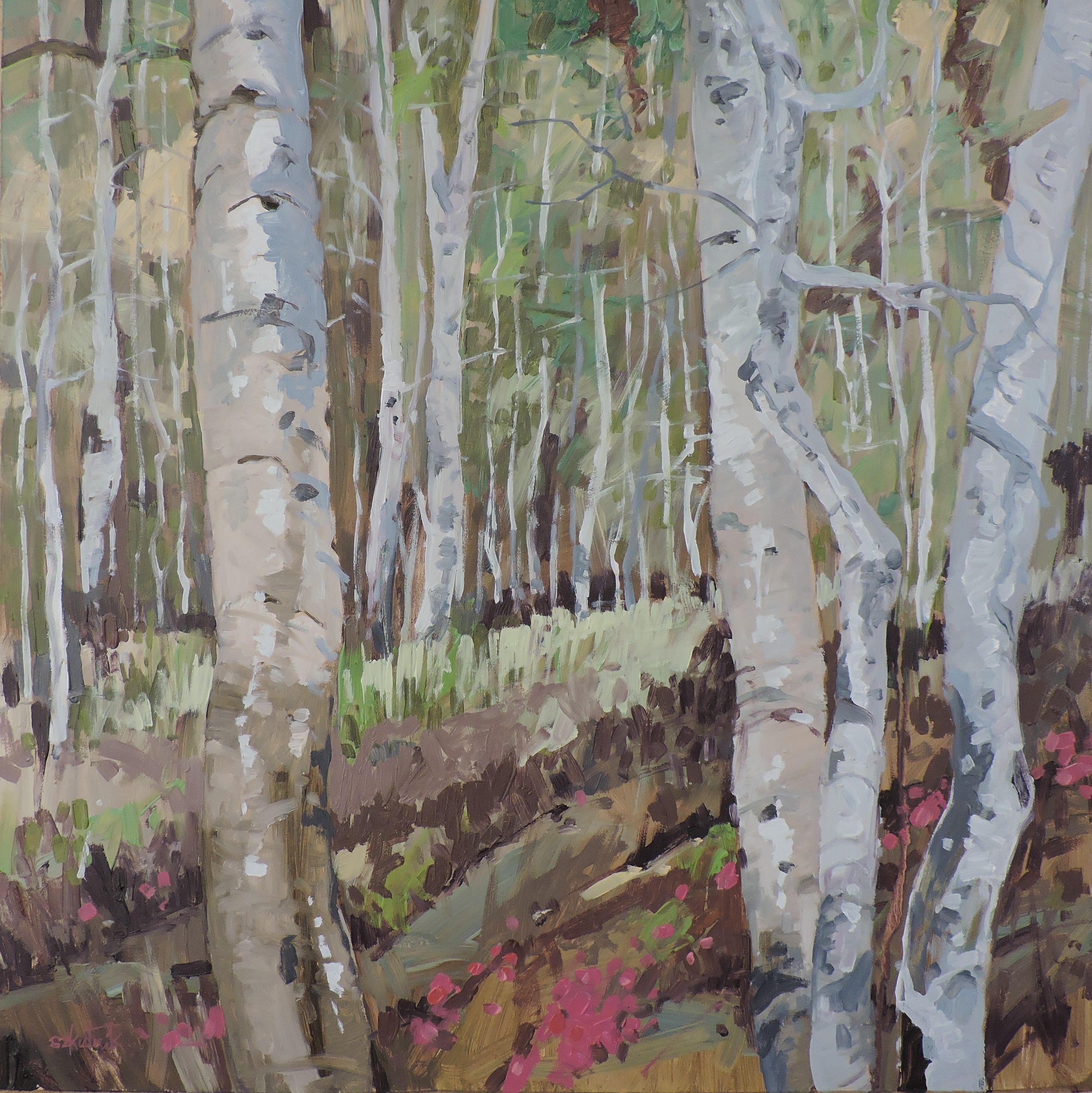 Richard Szkutnik Landscape Painting - Manti - Lasal Forest, Painting, Oil on Other