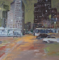 Night in the City 005, Painting, Oil on Other