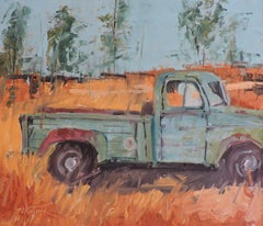 Old Truck, Painting, Oil on Wood Panel