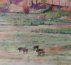 Pasture, Painting, Oil on Wood Panel