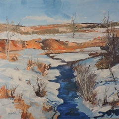 Plum Creek, Gemälde, Öl auf Holzplatte
