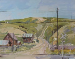 Used Railroad Crossing, Painting, Oil on Other