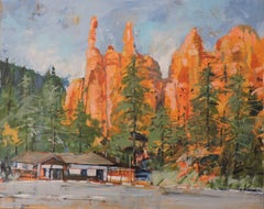 Red Canyon, Painting, Oil on Wood Panel