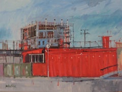 Red Trailer, Painting, Oil on Other