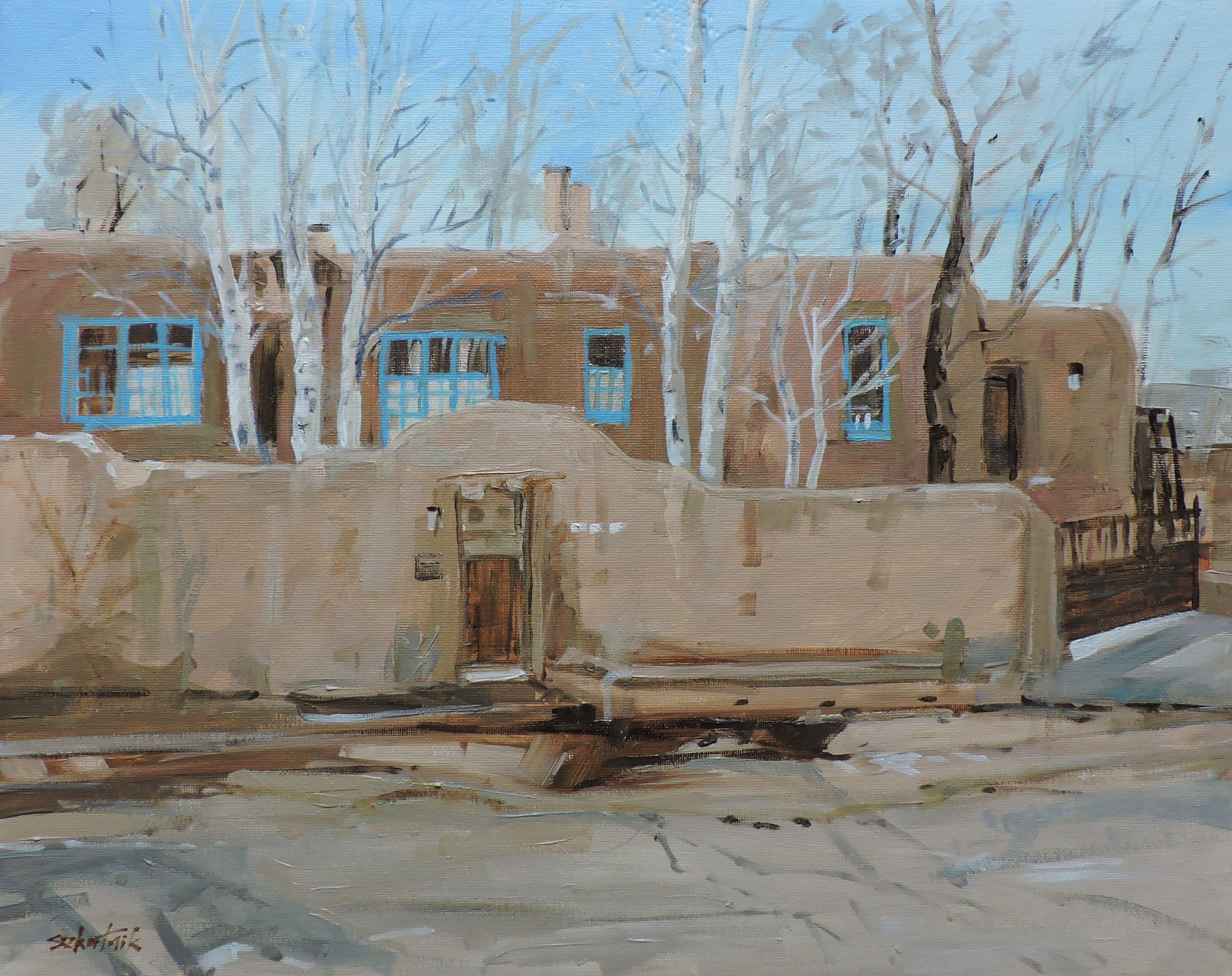 Original en plein air oil on panel paint in Santa Fe New Mexico  Gallery Value $ 1450.00 :: Painting :: Impressionist :: This piece comes with an official certificate of authenticity signed by the artist :: Ready to Hang: No :: Signed: Yes ::