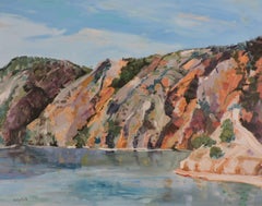 Le lac de Santa Cruz, peinture à l'huile sur autre