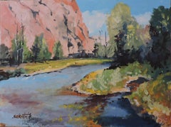 Shallow River, Gemälde, Öl auf Leinwand