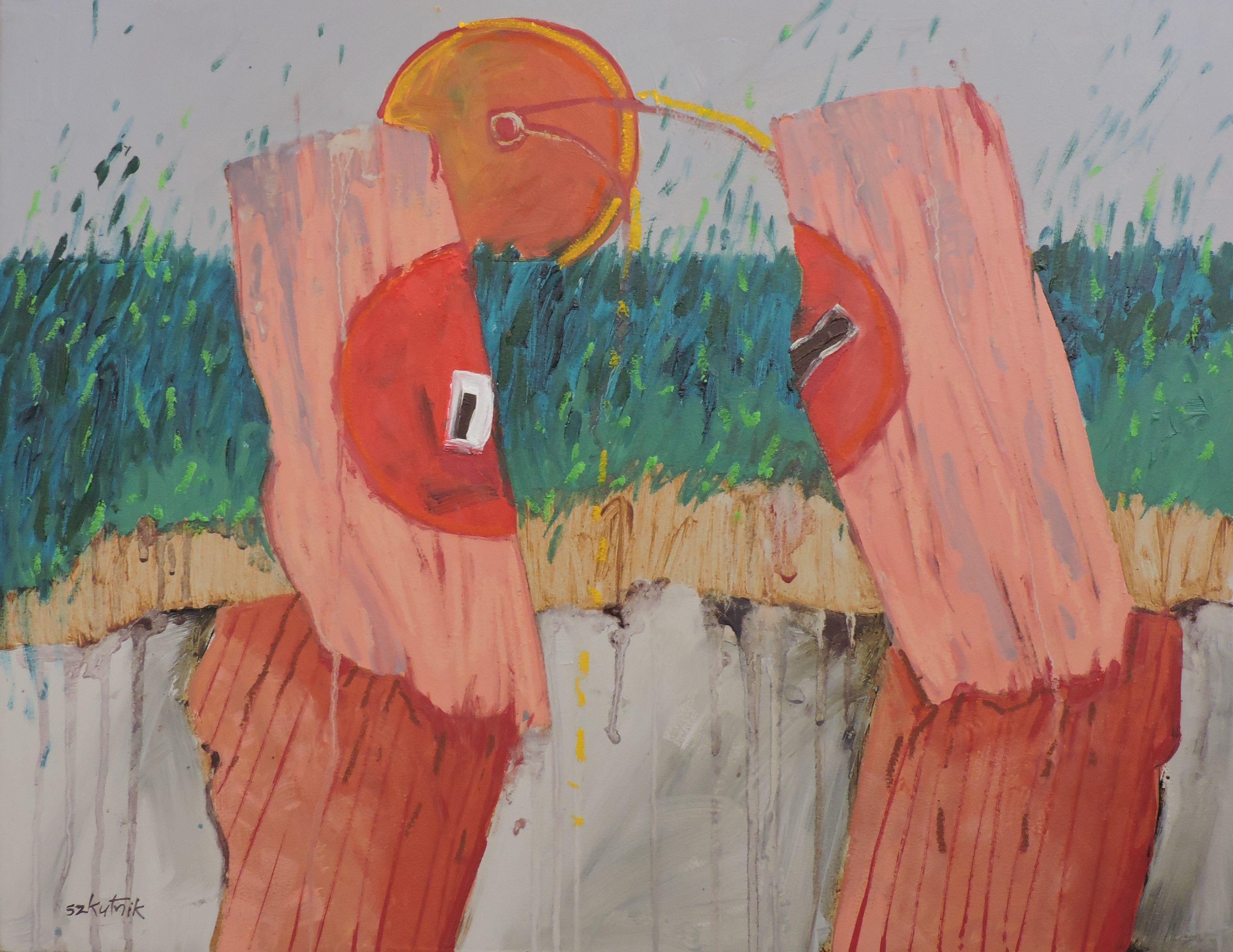 Abstract Painting di Richard Szkutnik - Spaccatura, Pittura, Olio su tela