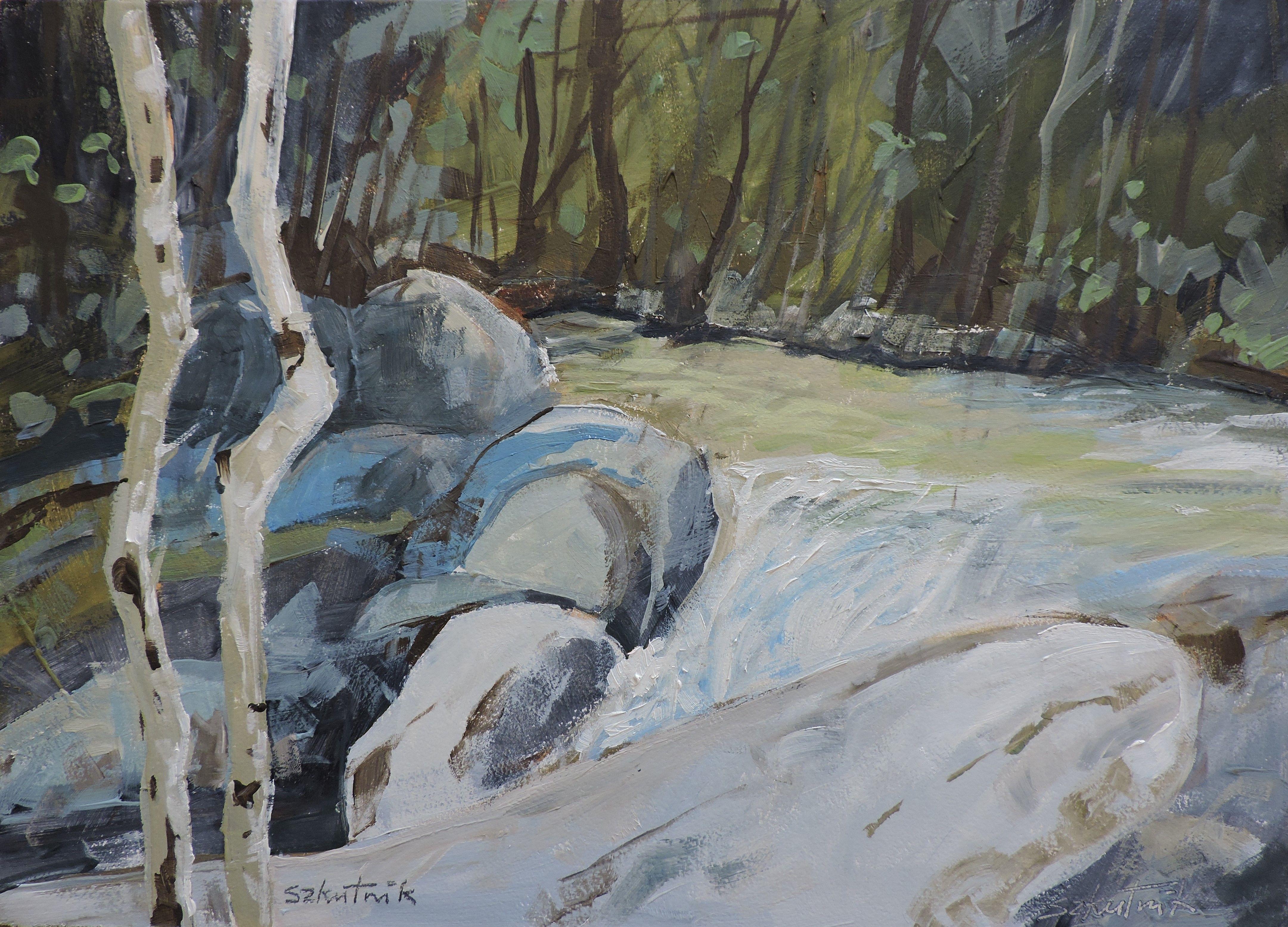Richard Szkutnik Landscape Painting - Spring Water, Painting, Oil on Other