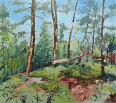 Summer Forest, Painting, Oil on Wood Panel