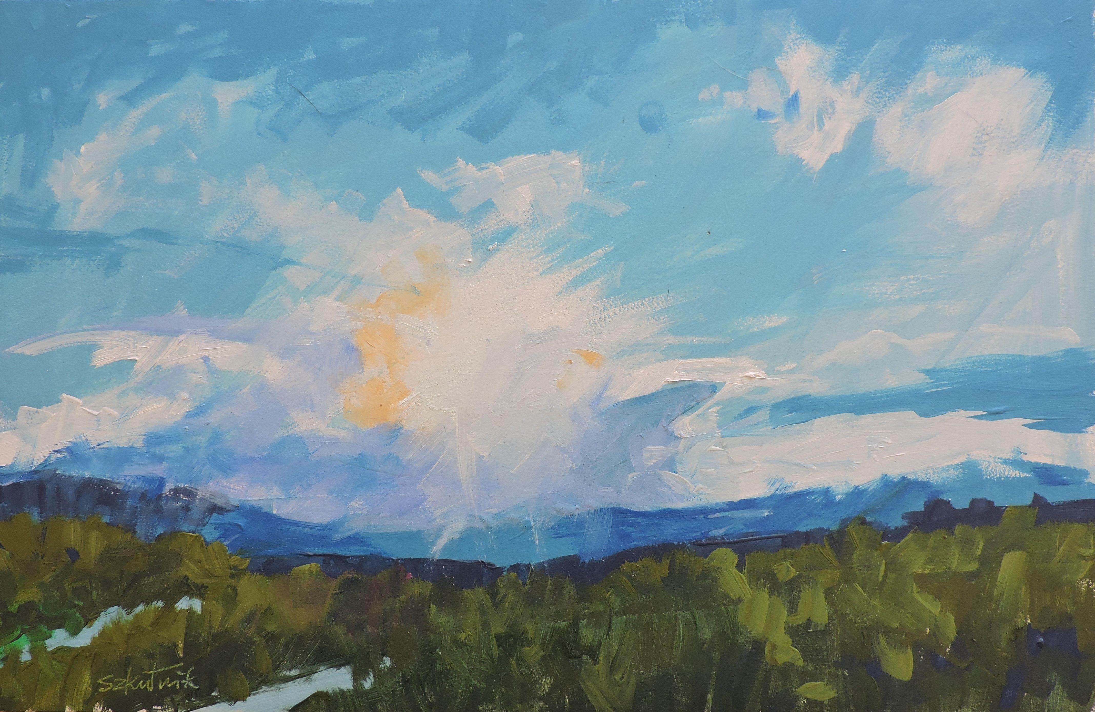 Richard Szkutnik Landscape Painting - Sunrise, Painting, Oil on Other