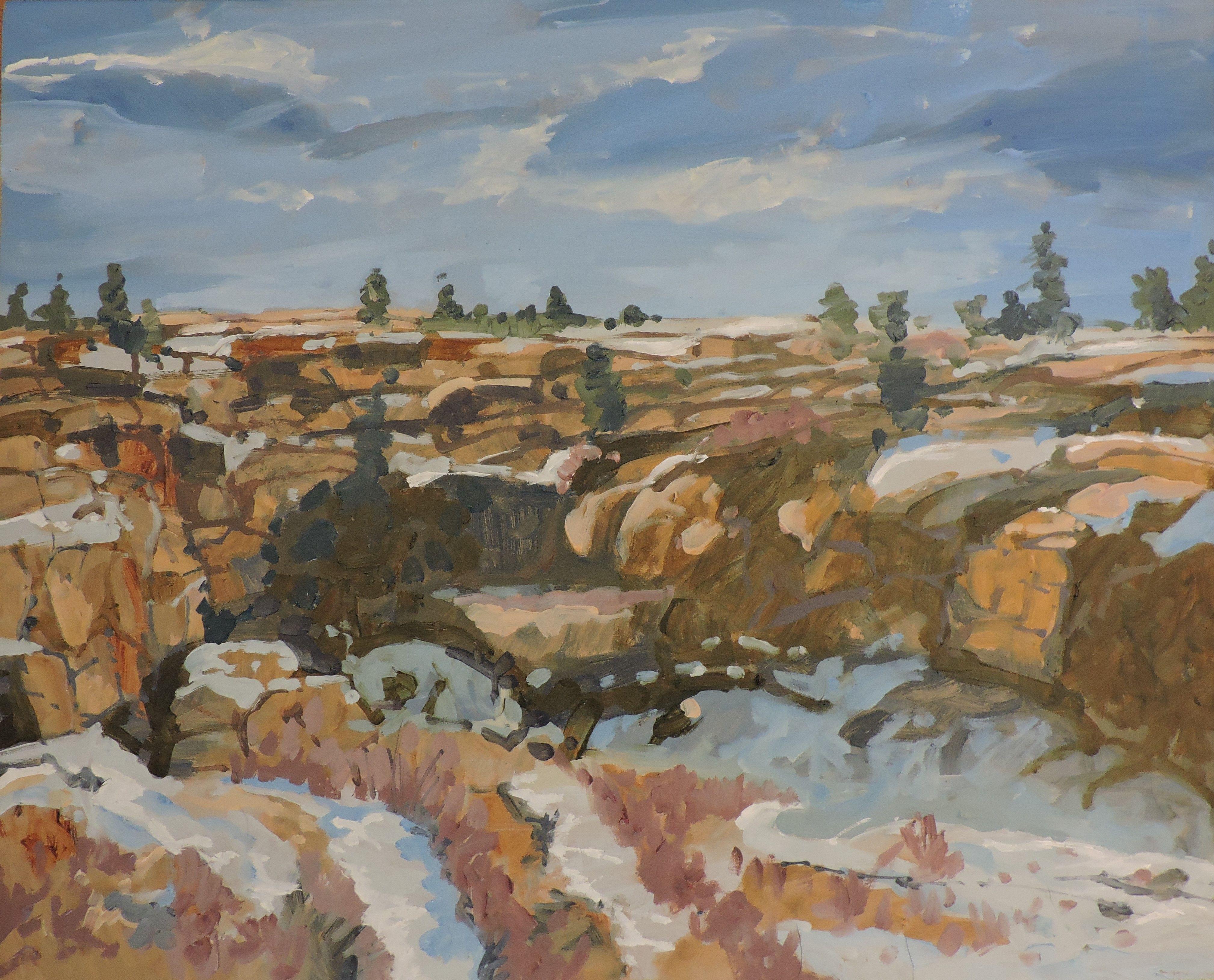Richard Szkutnik Landscape Painting - The Canyon, Painting, Oil on Other