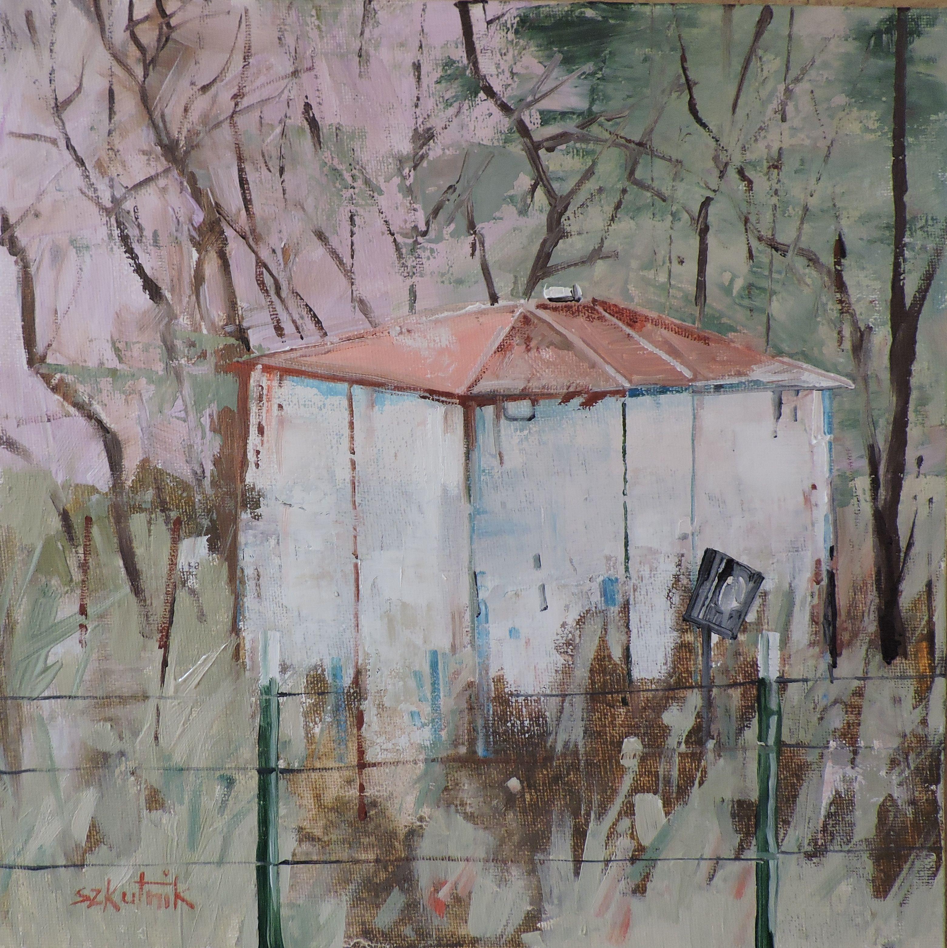 Utility, Gemälde, Öl auf Leinwand – Painting von Richard Szkutnik
