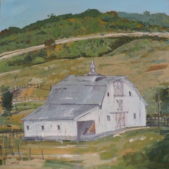 White Barn, Painting, Oil on Other