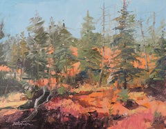 Woodland Edge, Gemälde, Öl auf Holzplatte