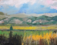 Yellow Field, Painting, Oil on Wood Panel