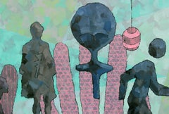 quadro, colorato, astratto, tela, contemporaneo, geometrico, "Storie - Tuta"