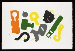 fine art print, mono print, monotype, unique print, hand printed, "177 Jazz"