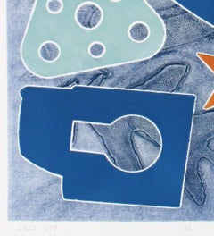 Fine art print, mono print, monotype, unique print, hand printed, “179 Jazz”