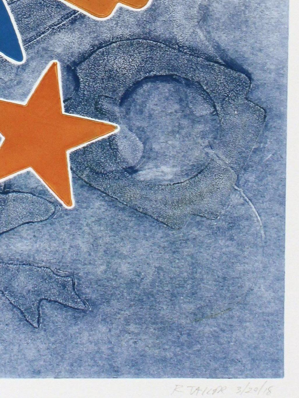 Gravure d'art, monotype, impression unique, impression à la main, 