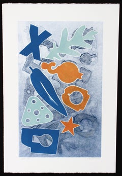 Fine art print, mono print, monotype, unique print, hand printed, “179 Jazz”