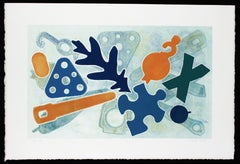 Kunstdruck, Monodruck, Monotypie, Unikatdruck, Handdruck, "Jazz 184"