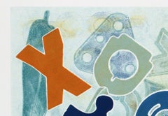 Fine art print, mono print, monotype, unique print, hand printed, “Jazz 187”