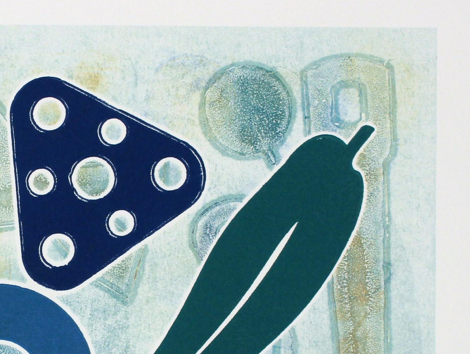 Fine art print, mono print, monotype, unique print, hand printed, “Jazz 187” (Abstrakt), Print, von Richard Taylor