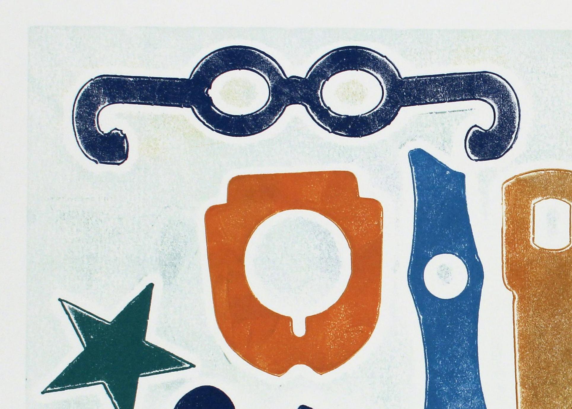 Fine art print, mono print, monotype, unique print, hand printed, “Jazz 189” – Print von Richard Taylor