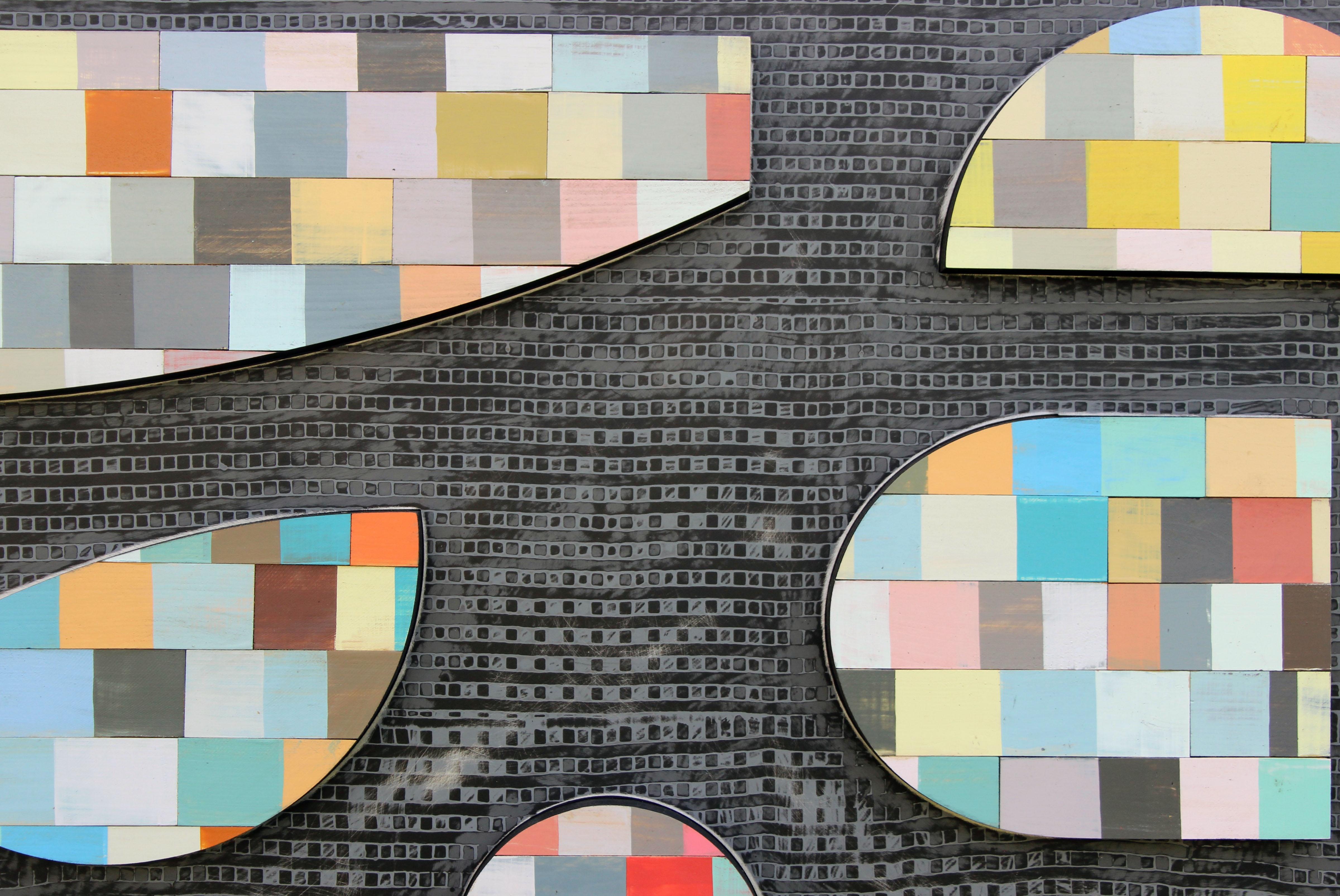 Circo 2 - Abstract Painting Gris de Richard Taylor