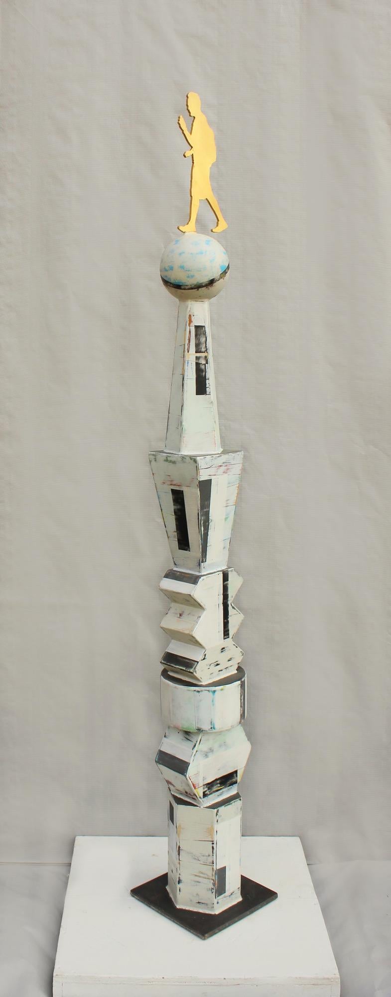 „Golden 3“ Skulptur aus lackiertem Stahl (Zeitgenössisch), Sculpture, von Richard Taylor
