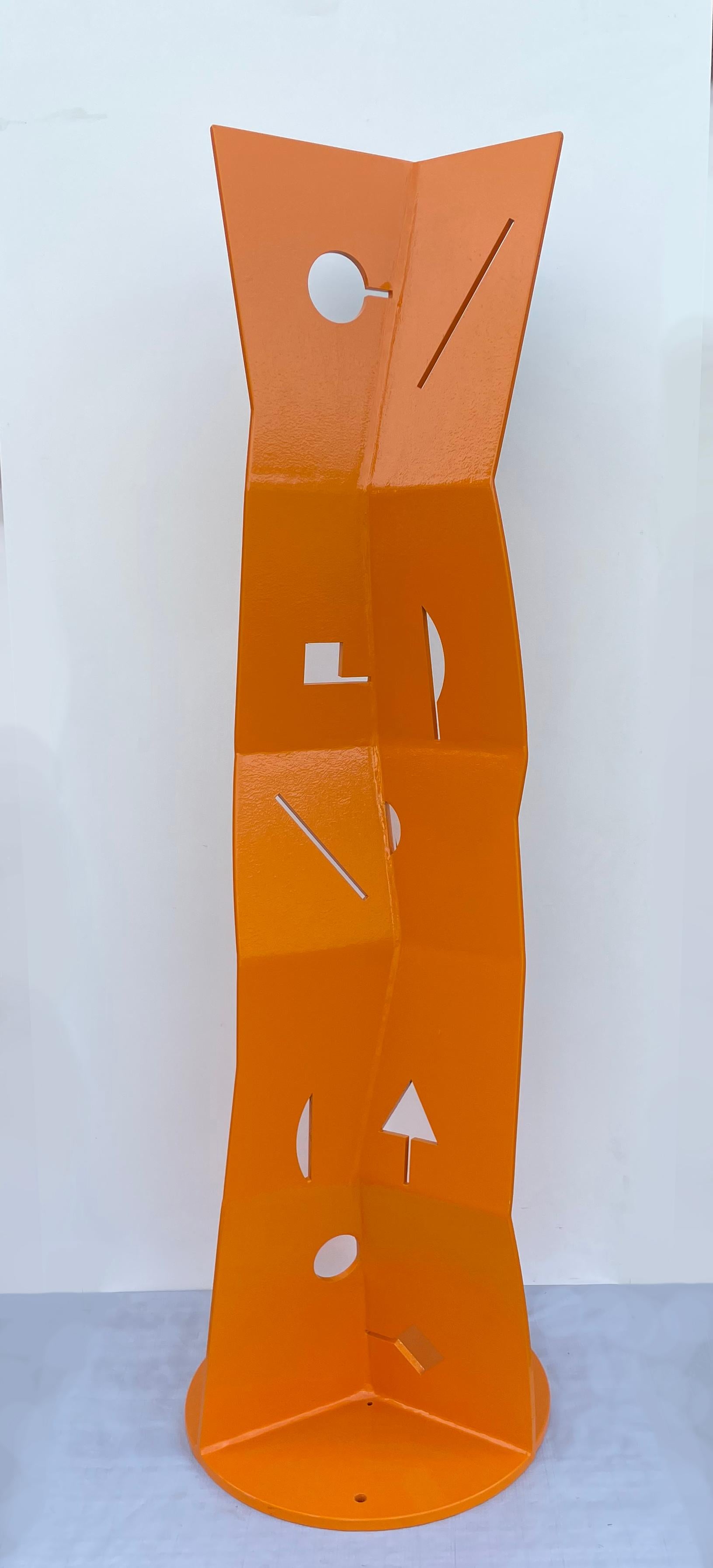 Sculpture extérieure, métal, sculpture peinte, sculpture abstraite, 