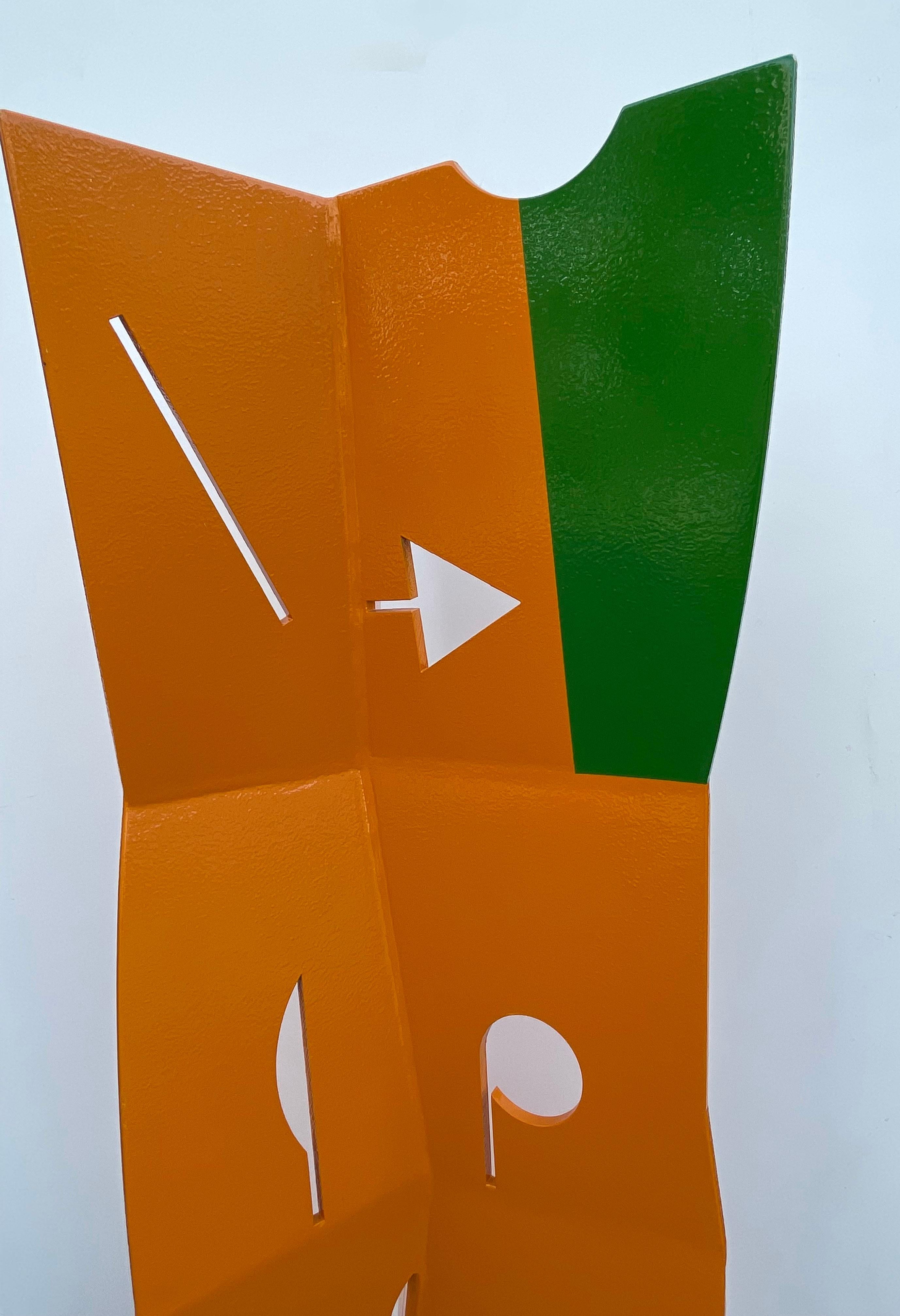 Sculpture extérieure, métal, sculpture peinte, sculpture abstraite, 