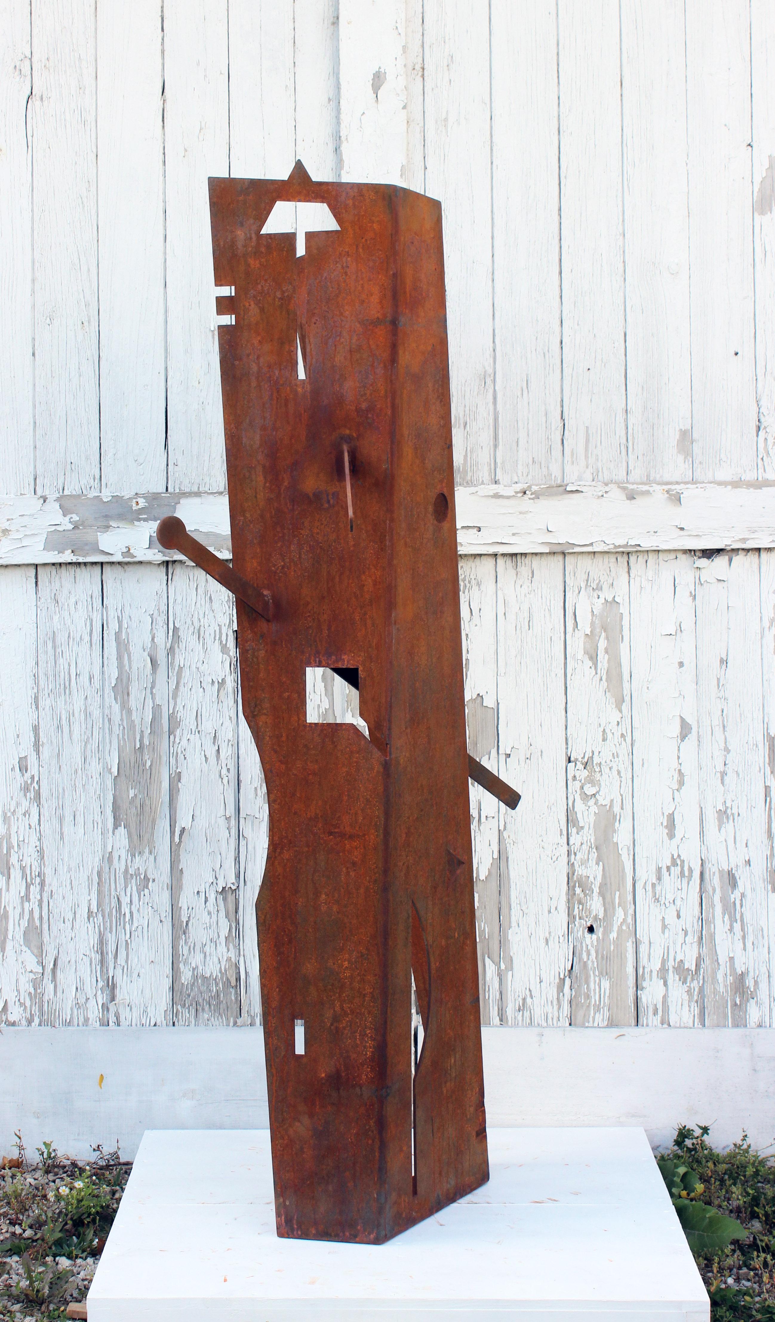 Sanctuaire 1 - Gris Abstract Sculpture par Richard Taylor